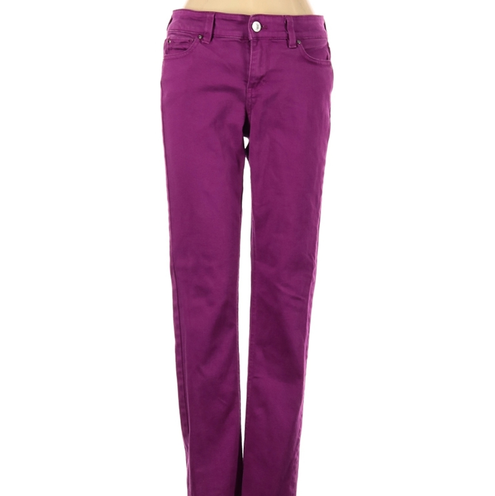 Pink/purple white house black market jeans.
